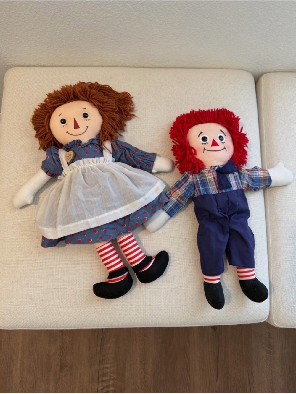 80th/85th Anniversary Raggedy Ann & Raggedy Andy Commemorative Dolls 17”